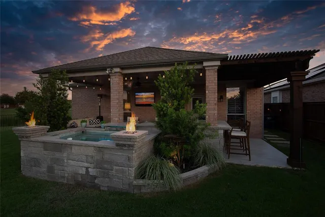 a backyard of a house