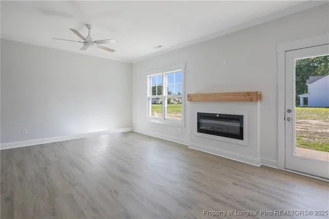 an empty room with a window