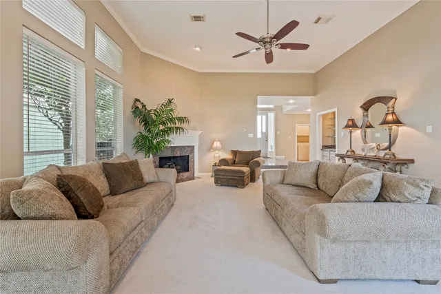 a view of an empty room with a sliding door