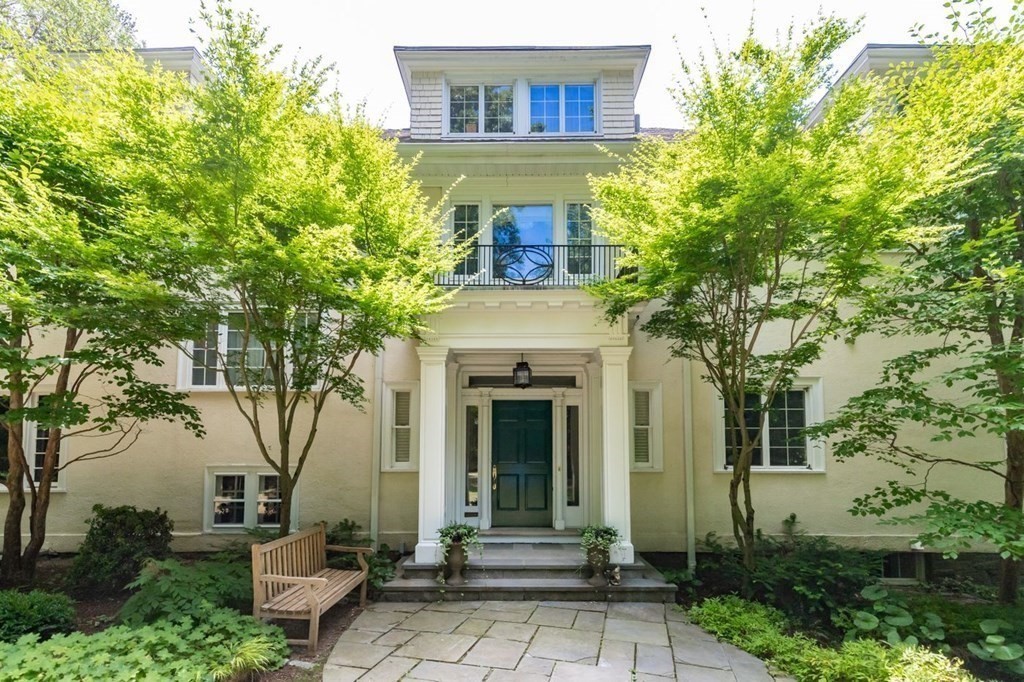 85 Dudley Road Newton, MA 02459 - Photo 3 of 32 a front view of a house with garden