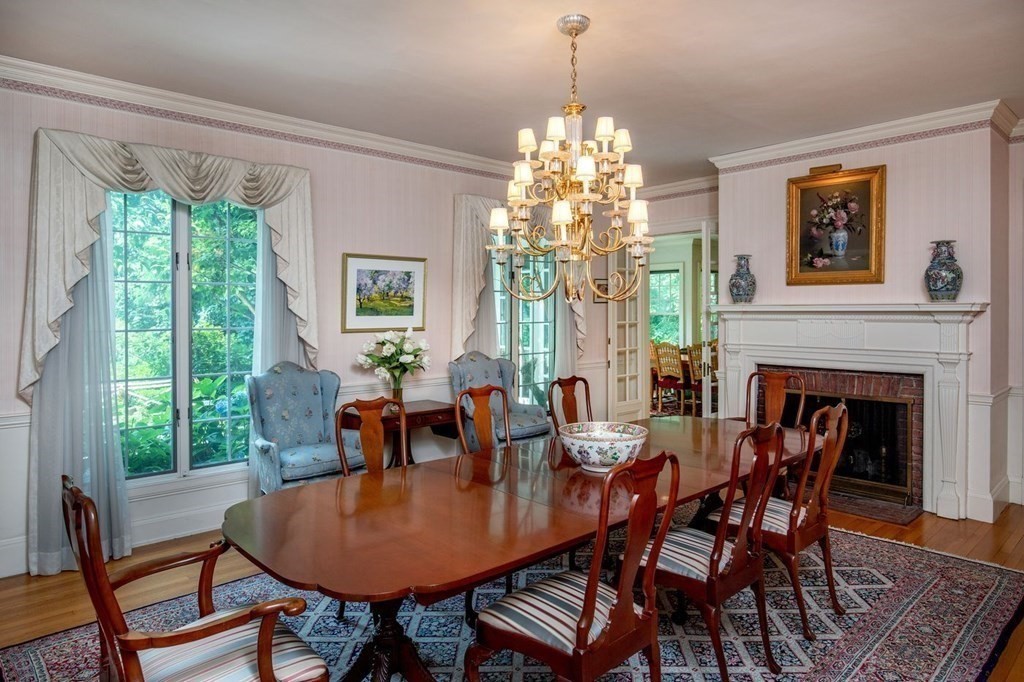 85 Dudley Road Newton, MA 02459 - Photo 7 of 32 a view of a dining room with furniture window and outside view