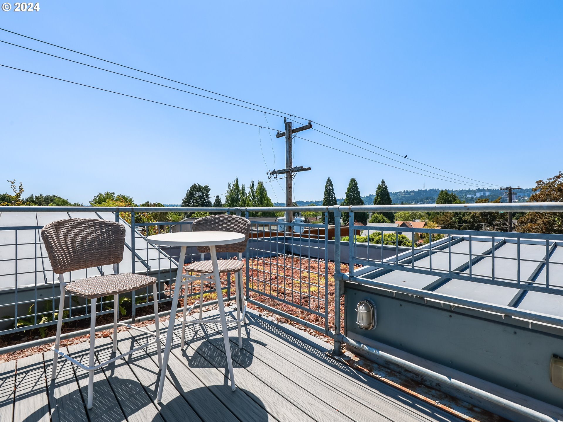 2021 Southeast Clinton Street, Unit 201 Portland, OR 97202 - Photo 27 of 35 a view of a chairs and table on the terrace