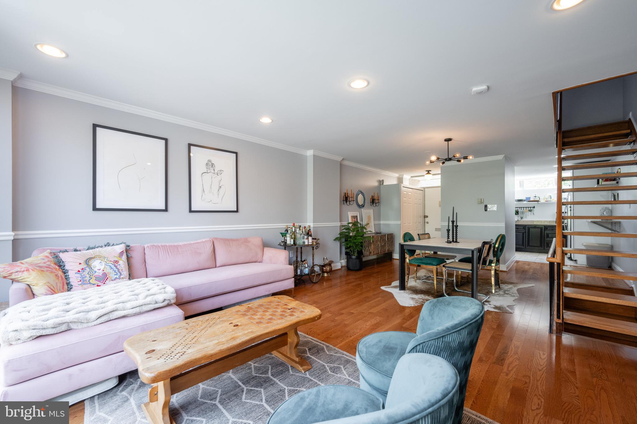352 N Street Southwest Washington, DC 20024 - Photo 3 of 57 a living room with furniture and wooden floor