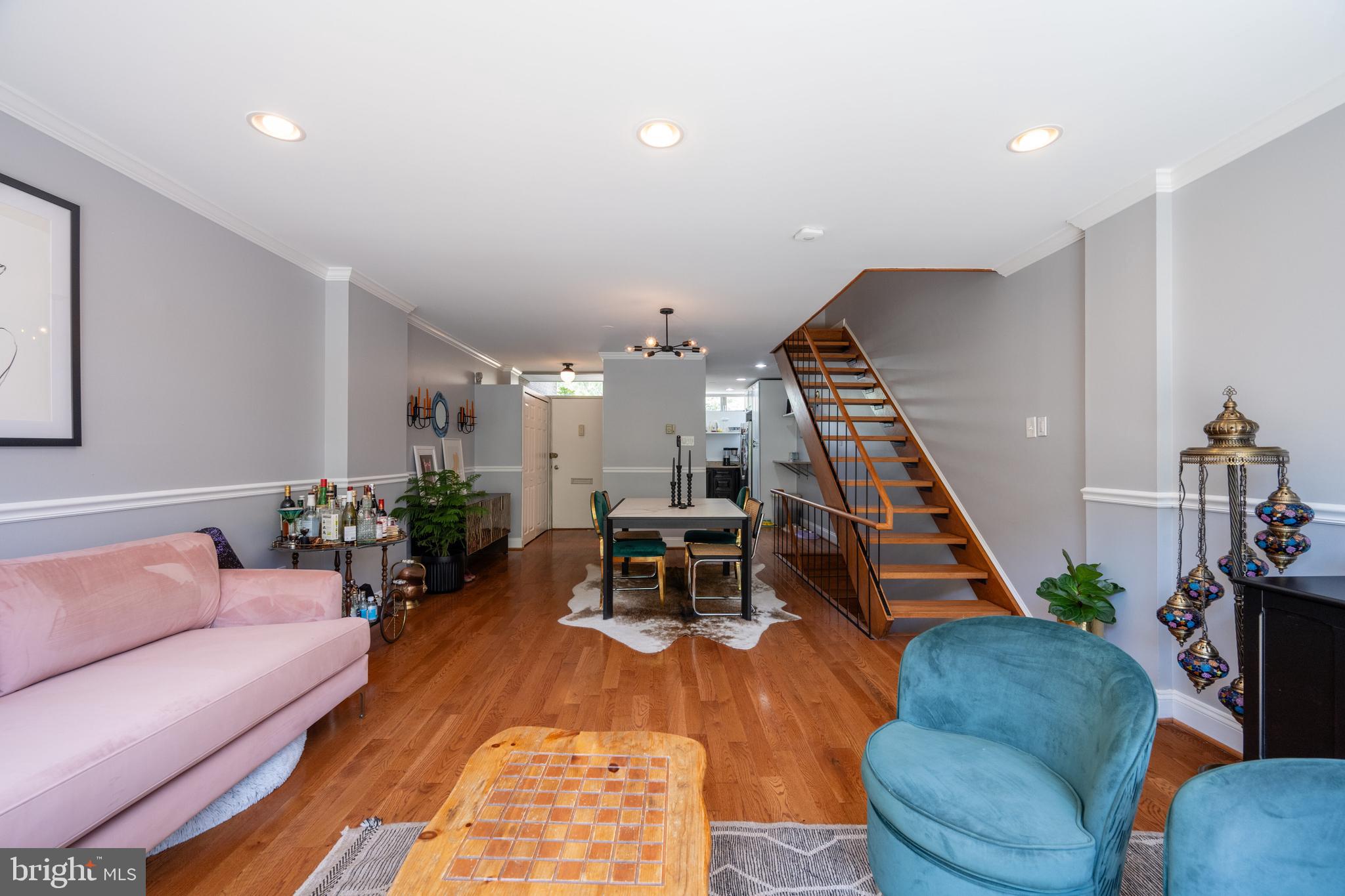 352 N Street Southwest Washington, DC 20024 - Photo 9 of 57 a living room with furniture and wooden floor