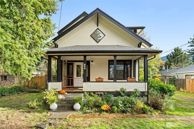 front view of a house with a small yard
