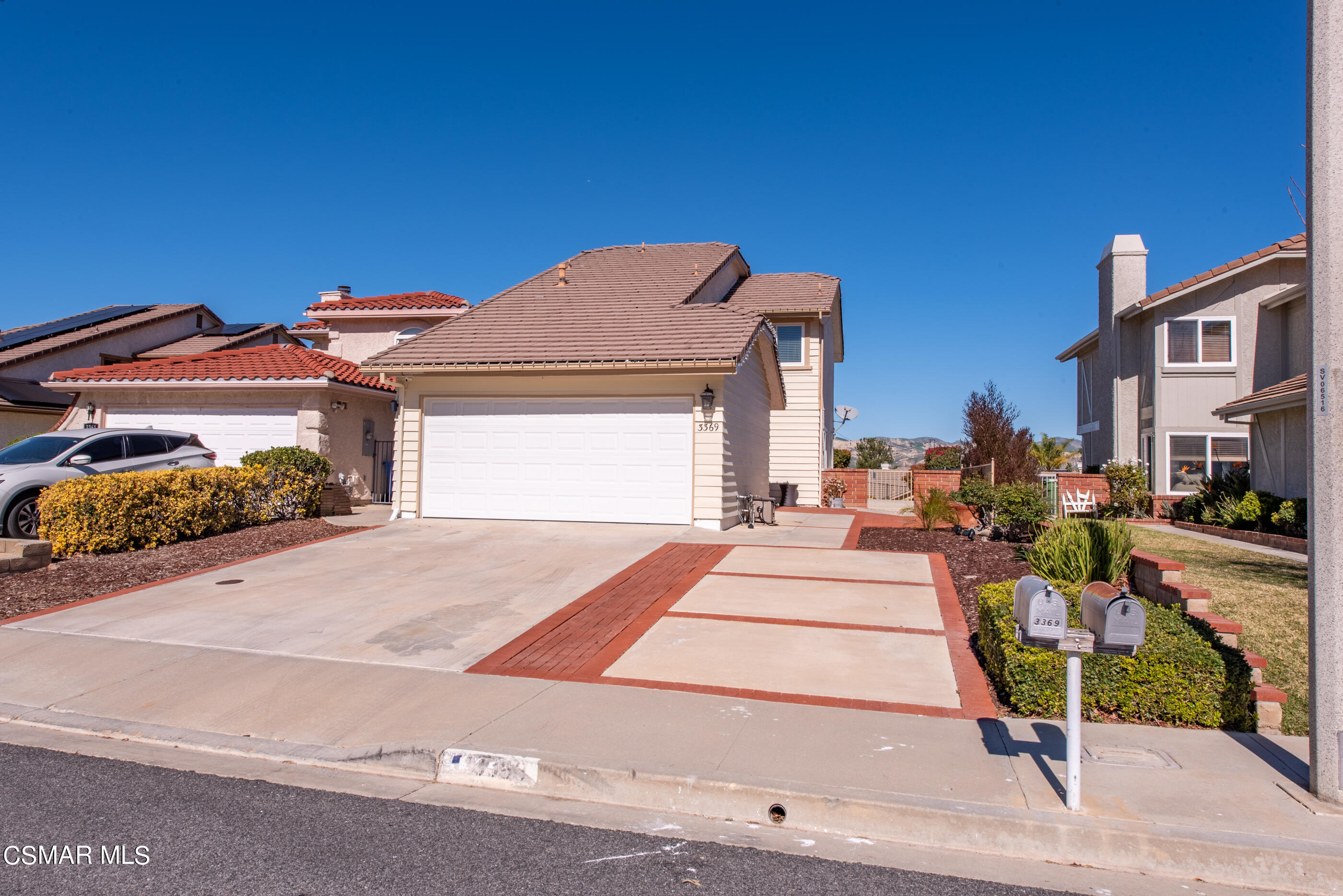 a front view of a house with entertaining space