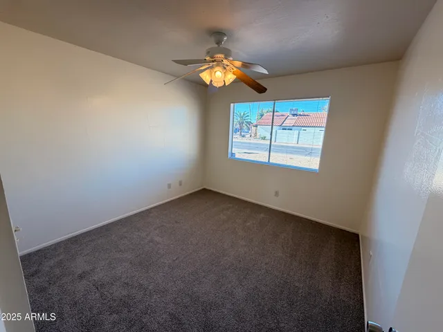 an empty room with a window