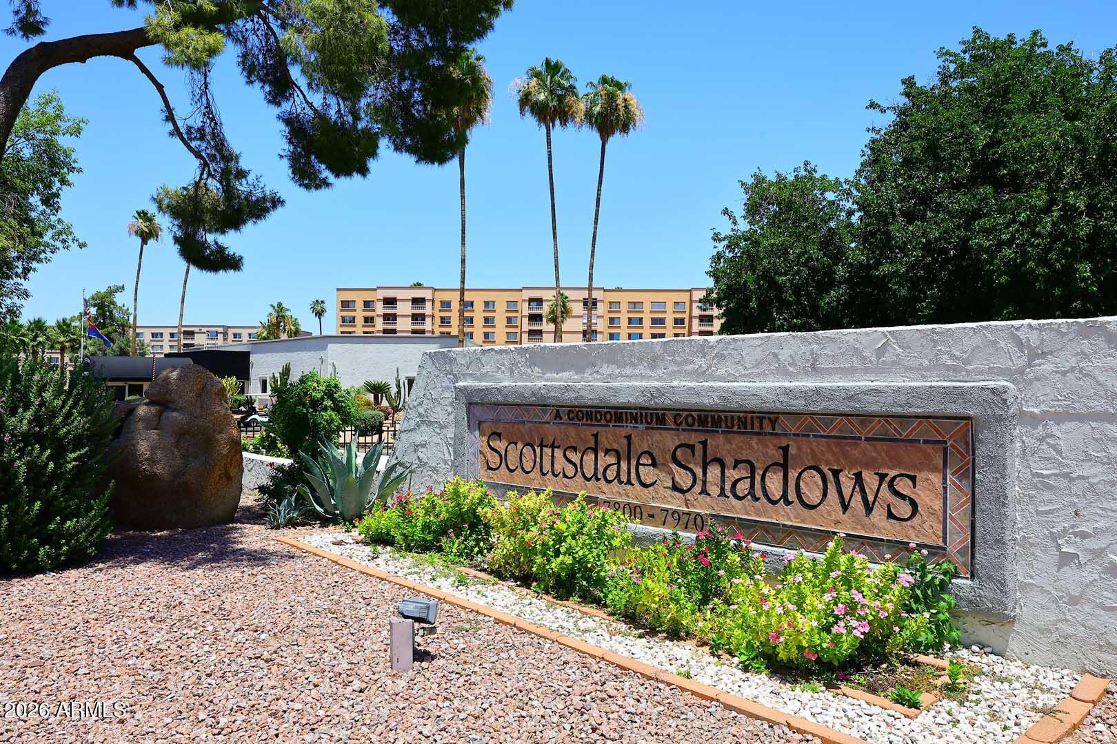 7860 East Camelback Road, Unit 309 Scottsdale, AZ 85251 - Photo 34 of 48 Scottsdale Shadows-Sign