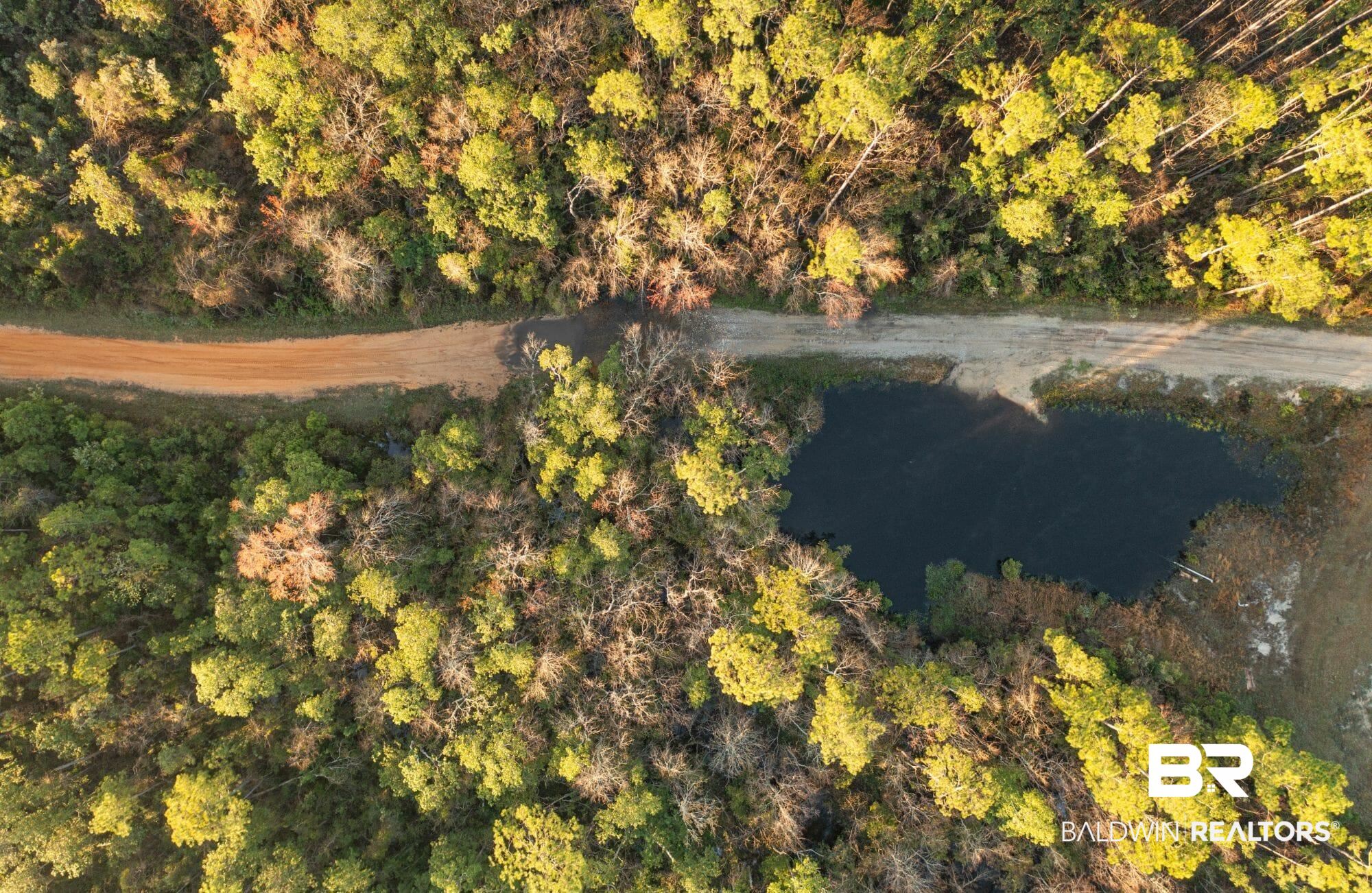 0 County Road 91 Elberta, AL 36530 - Photo 13 of 25 Aerial view of property and surrounding area with a forest