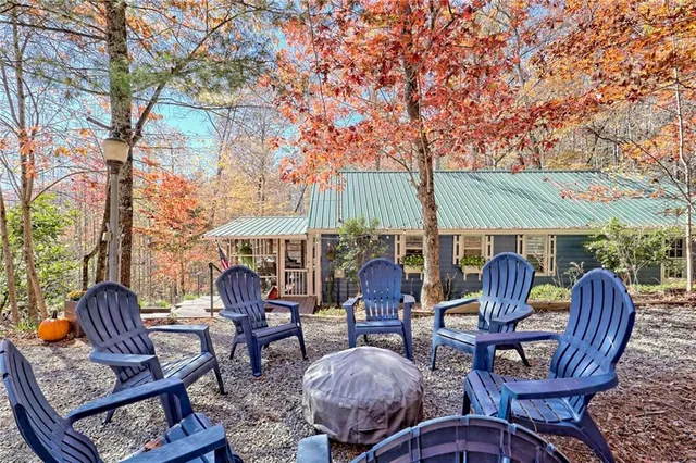 a view of outdoor seating