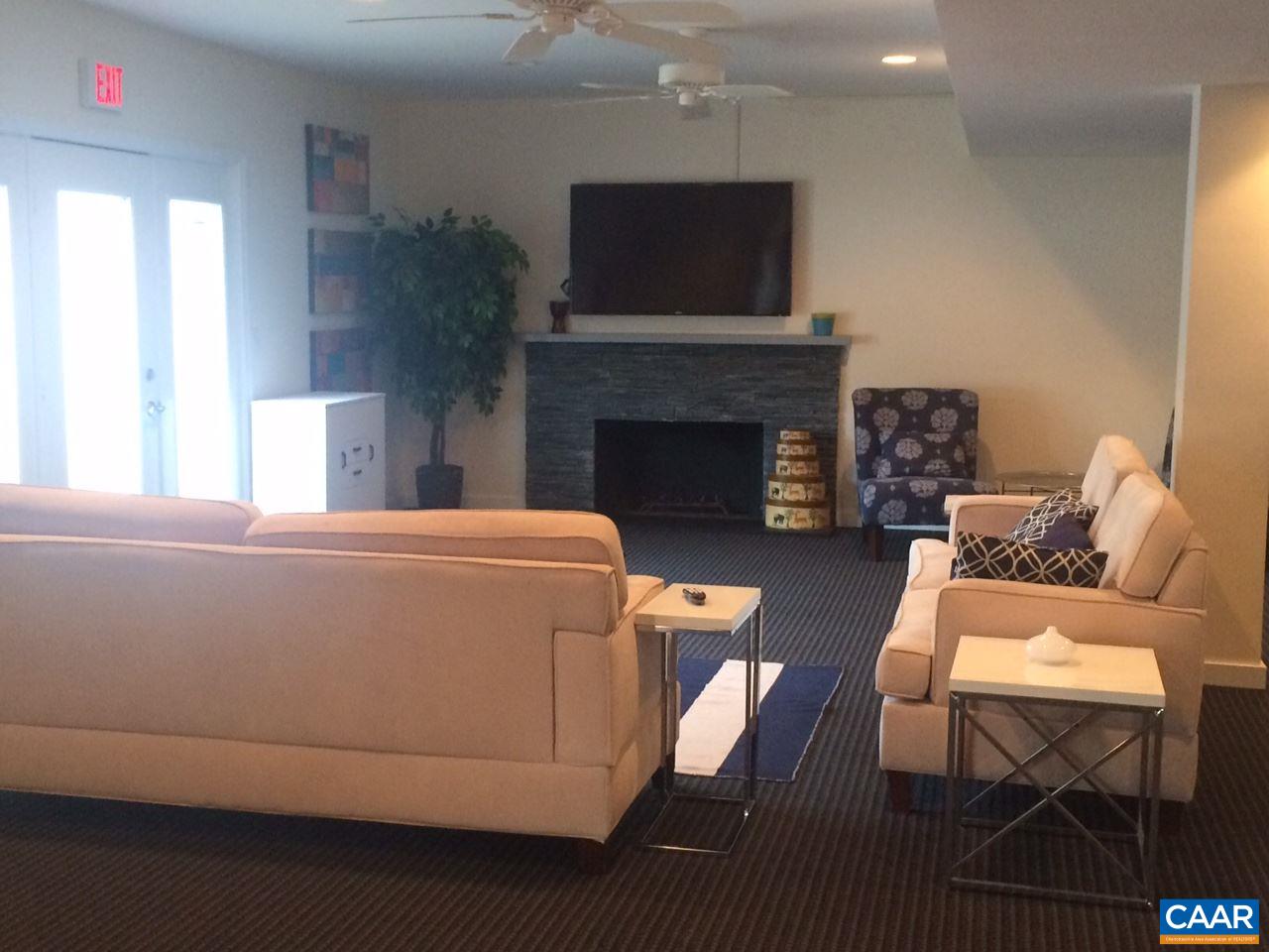 2691 Barracks Road, Unit 10 Charlottesville, VA 22901 - Photo 10 of 10 a living room with furniture a flat screen tv and a fireplace