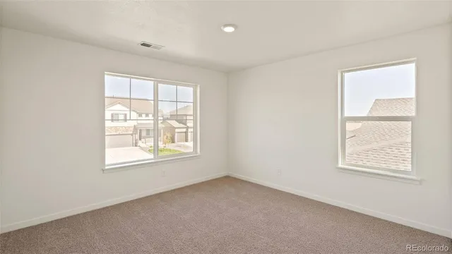 an empty room with a window