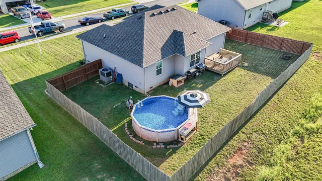 a bird view of a house