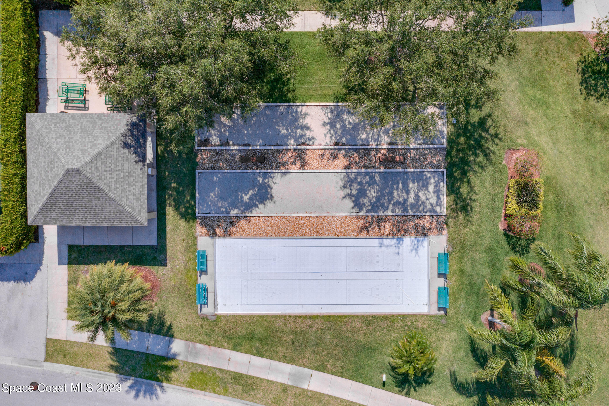 4481 Aberdeen Circle Rockledge, FL 32955 - Photo 58 of 70 an aerial view of a house with a garden