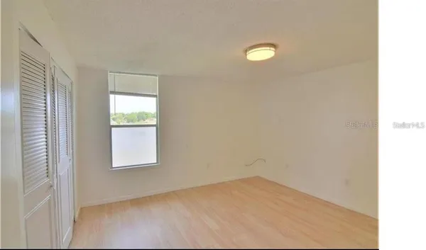 an empty room with a window