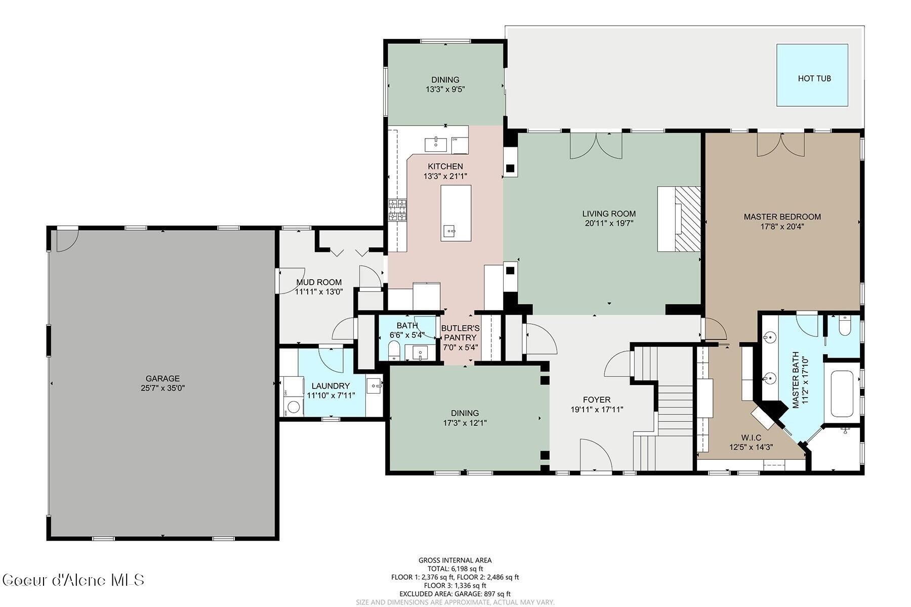 1238 North Reynolds Road Coeur D'Alene, ID 83814 - Photo 61 of 62 Main Level Floor Plan