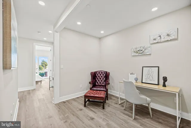 a living room with furniture and a couch