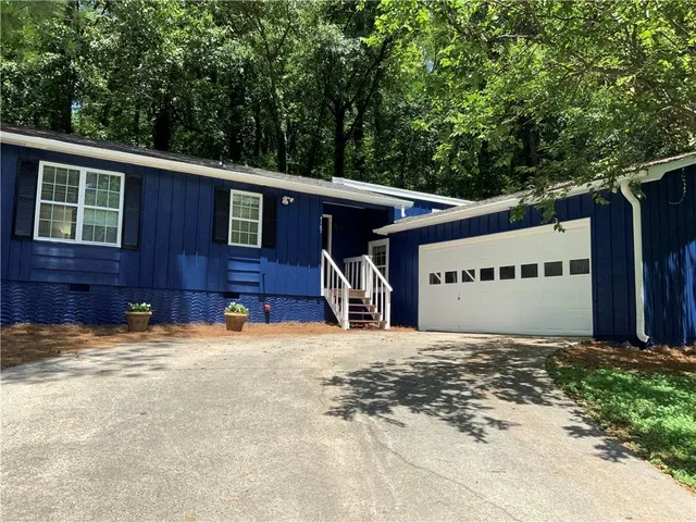 a view of a house with a patio