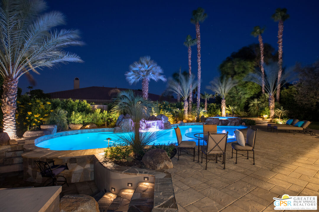 49880 Rancho San Felipe La Quinta, CA 92253 - Photo 26 of 47 a view of an chairs and tables in the patio