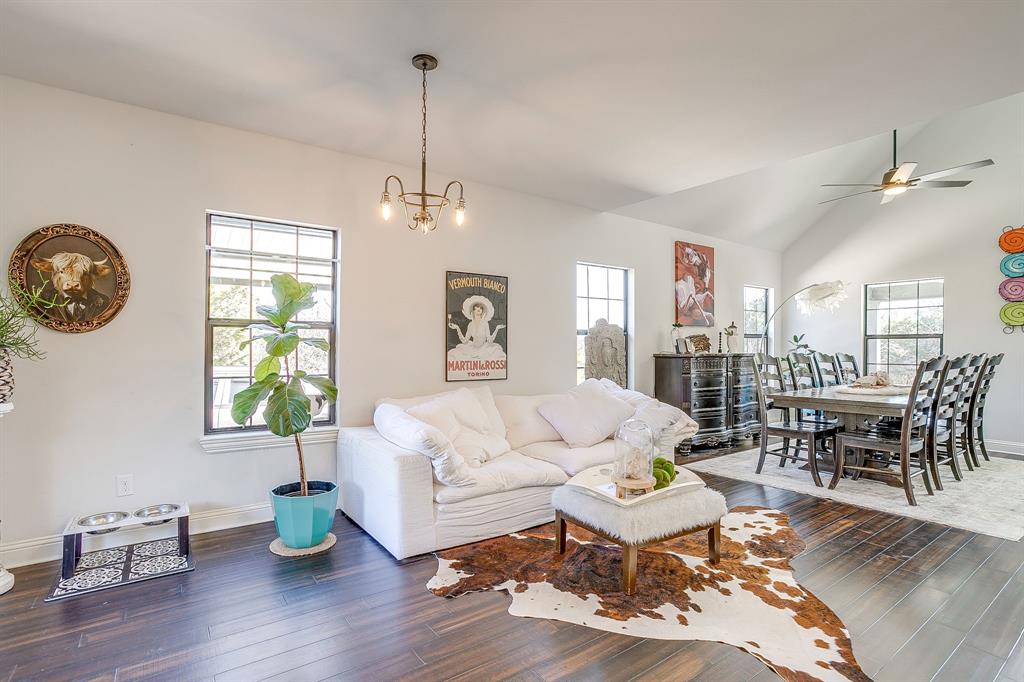 4920 Shining Star Trail Rio Vista, TX 76093 - Photo 16 of 40 a living room with furniture and wooden floor