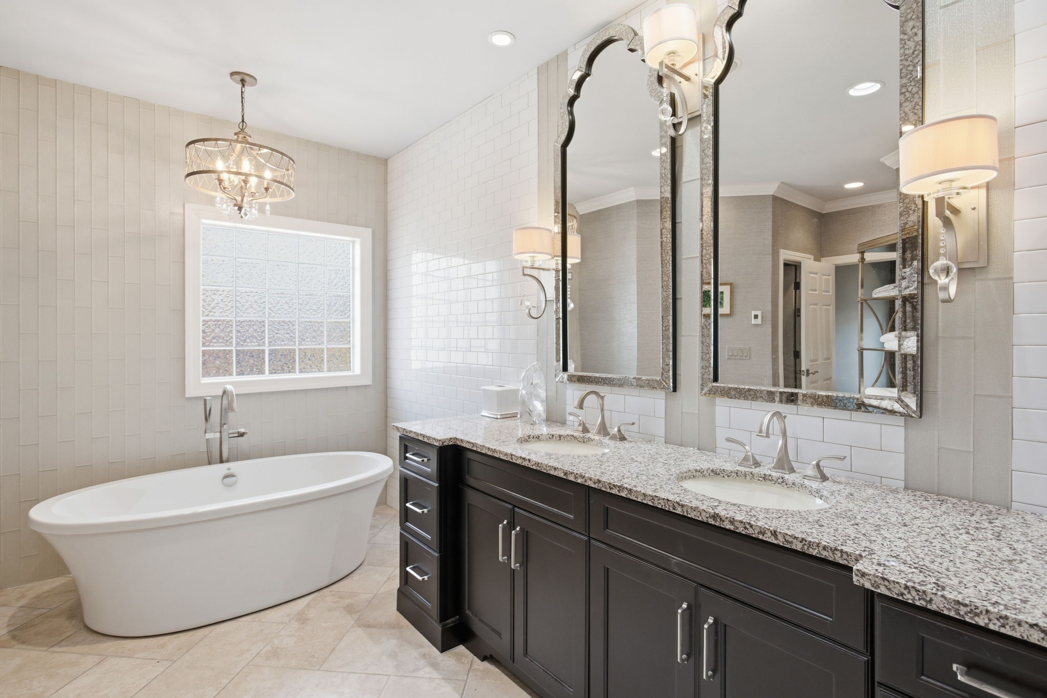 213 Bradshaw Road Lebanon, TN 37087 - Photo 26 of 65 a bathroom with a granite countertop double vanity sink and a mirror