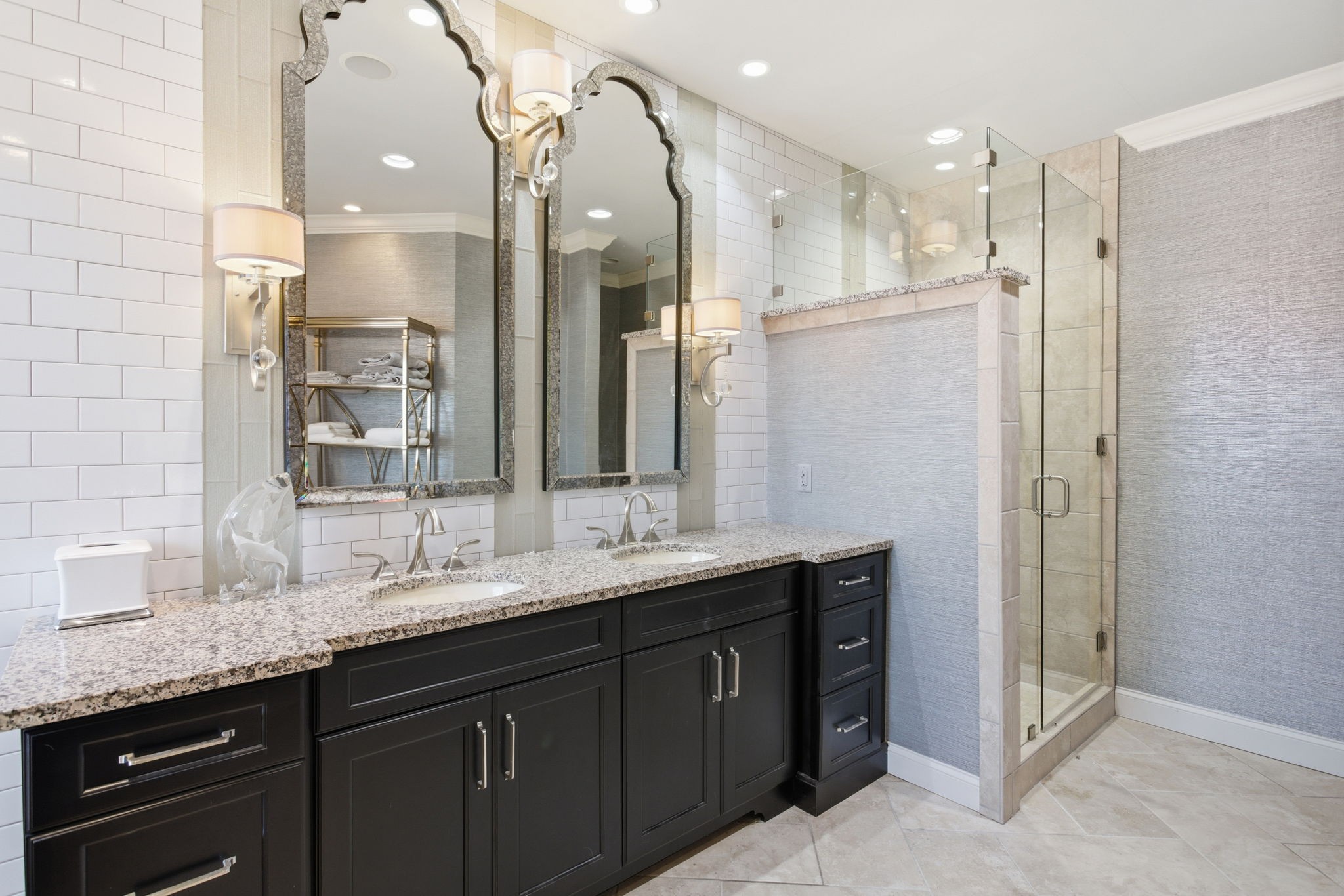 213 Bradshaw Road Lebanon, TN 37087 - Photo 28 of 70 a bathroom with a granite countertop sink mirror and double