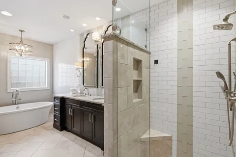 a kitchen with sink and window