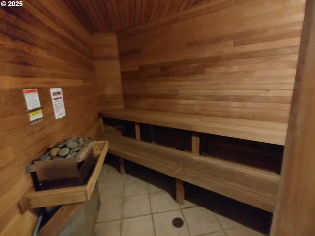 a view of a room with rack on the wall