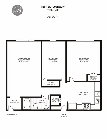 $1,895 | 1611 West Juneway Terrace, Unit 1F, Chicago, IL 60626