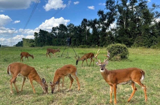 24030 Hegar Road Hockley, TX 77447 - Photo 29 of 40 This rendering highlights one of the most appealing features of the property—the abundant wildlife. Deer are frequently seen roaming the land, adding to the natural beauty and peaceful country setting. The image captures the lifestyle this property offers, where nature and wide-open space come together for a true Texas retreat.