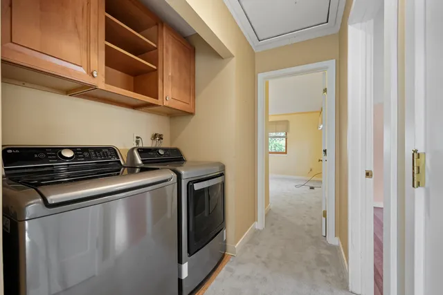 a kitchen with a stove and a microwave