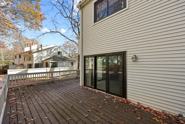 a view of a house with a large window