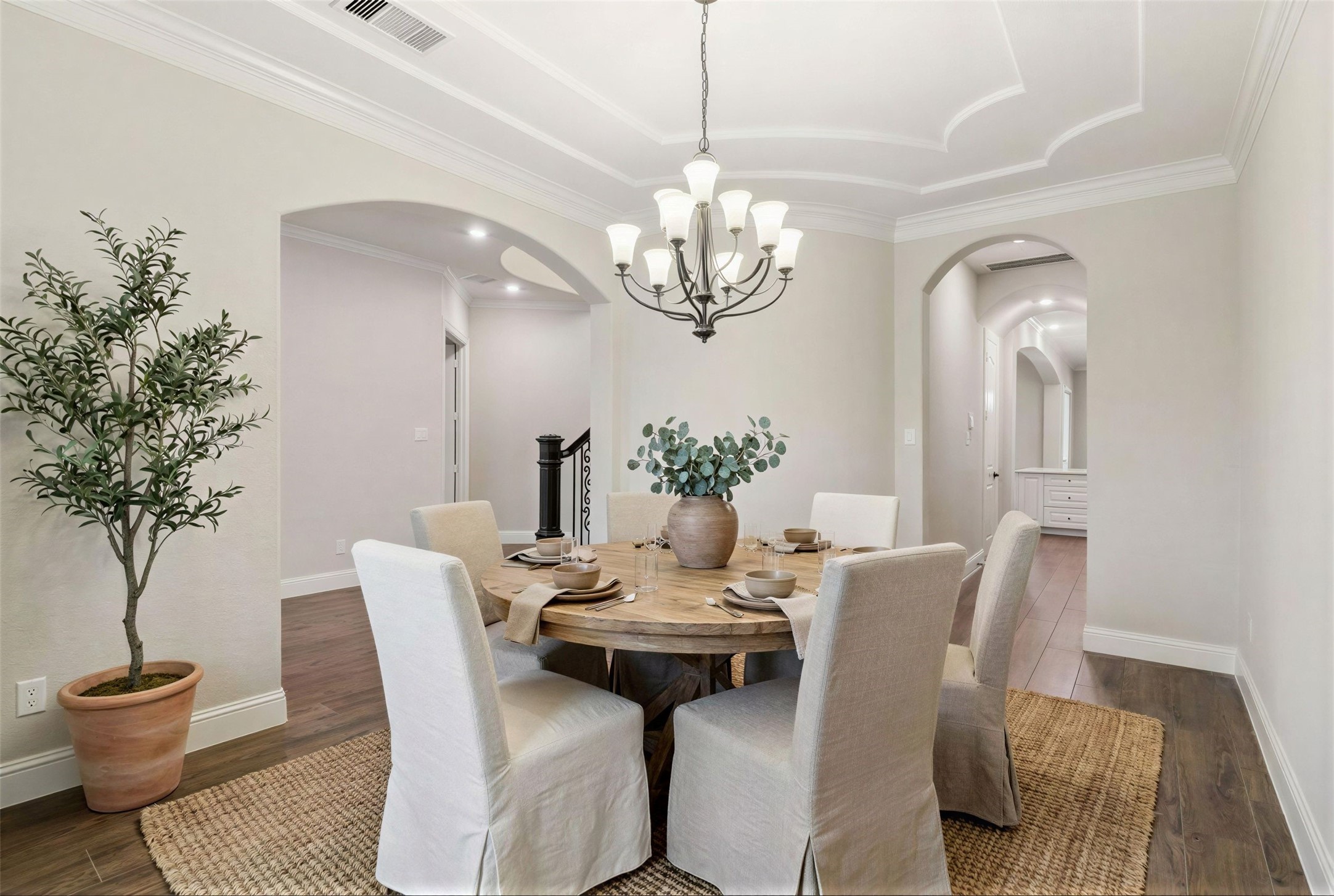 15519 Patten Forest Drive Cypress, TX 77429 - Photo 12 of 46 a view of a dining room with furniture and chandelier
