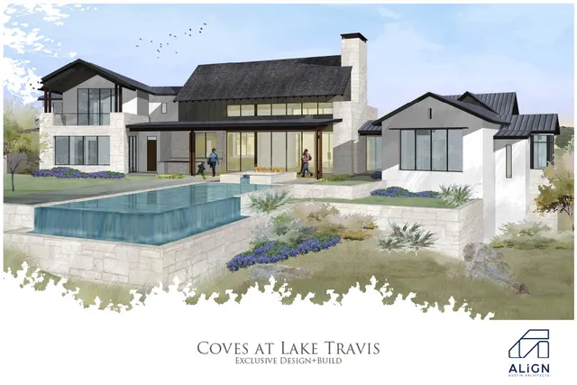 a view of a house with large garden and windows