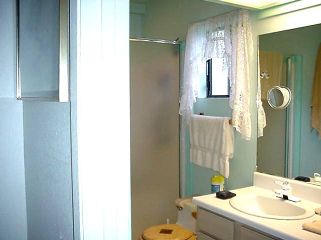 68 Maukanani Road Kula, HI 96790 - Photo 6 of 8 a bathroom with a sink and mirror with toilet