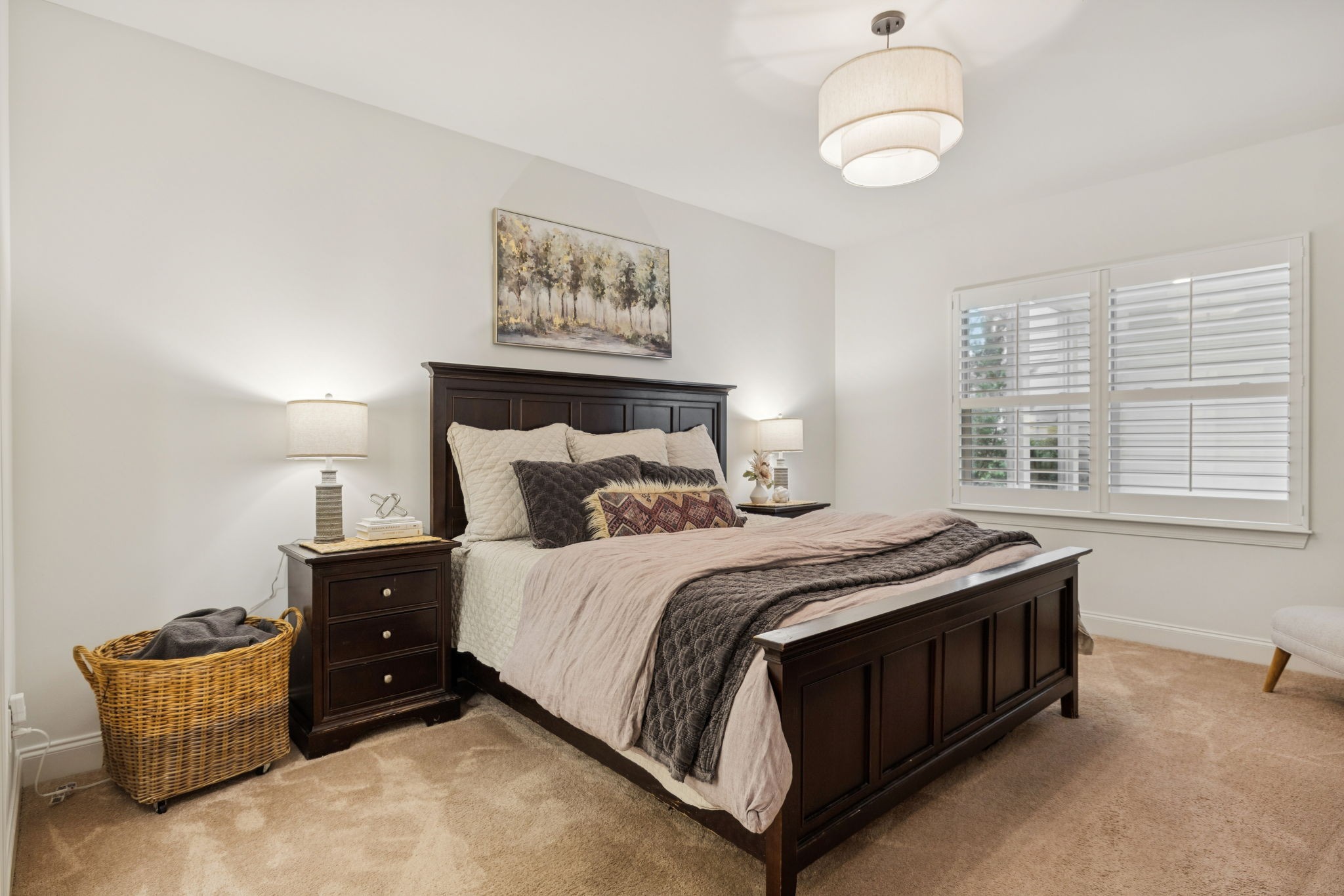 2000 Nolencrest Drive Franklin, TN 37067 - Photo 18 of 52 a bedroom with a bed and a chandelier