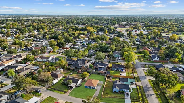 an aerial view of multiple house