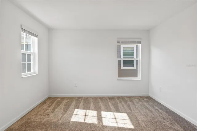 an empty room with a window
