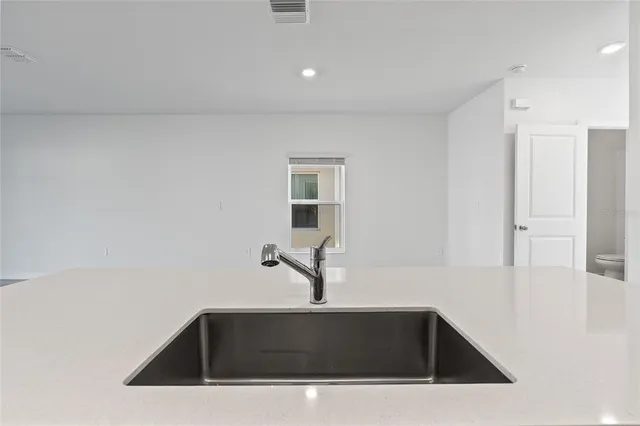 a close view of sink and tap
