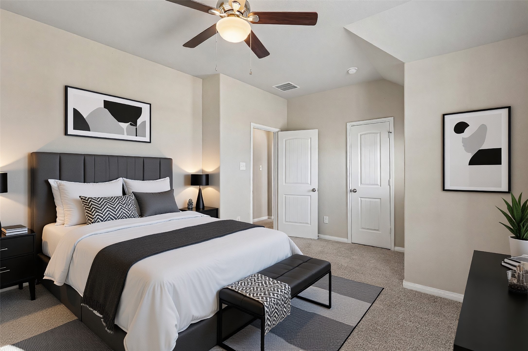 2903 August Mist Court Conroe, TX 77304 - Photo 29 of 40 Bedroom 3, virtually staged
