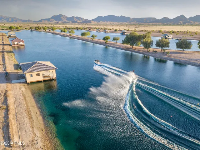 a view of a lake with a mountain