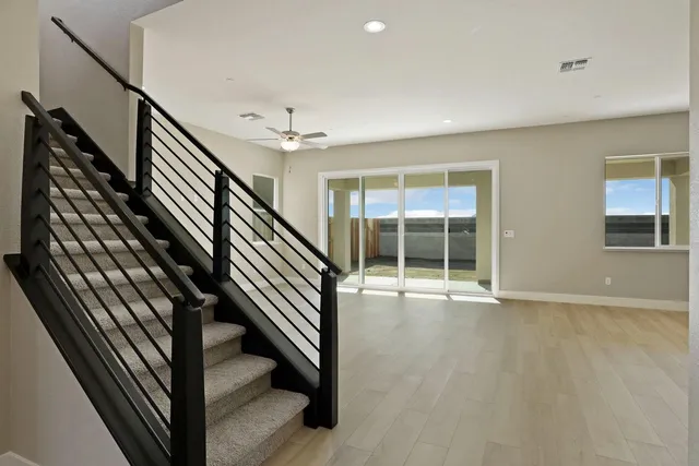 a view of hallway with stairs