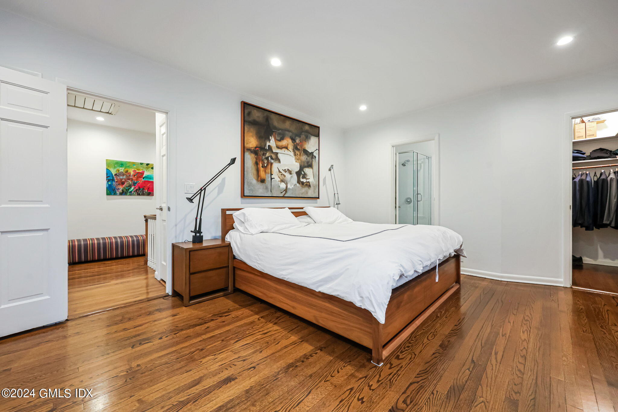 68 Willowmere Circle Riverside, CT 06878 - Photo 11 of 29 a bedroom with a bed and a flat screen tv