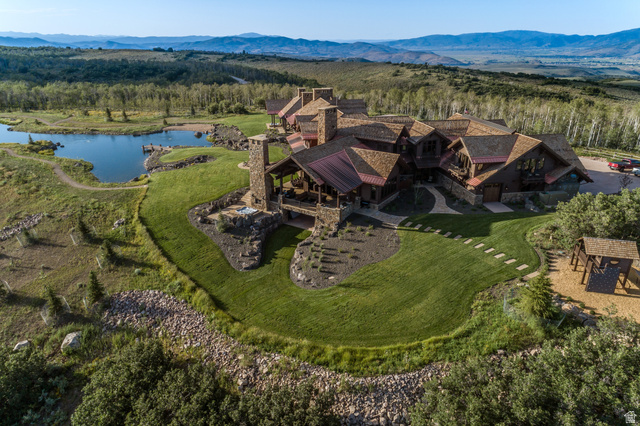2322 North Westward Ho Road Heber City, UT 84036 - Photo 51 of 54 Aerial view of a water and mountain view and a forest