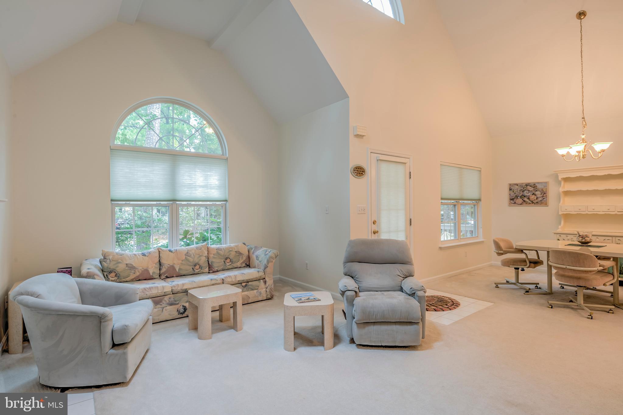 57 Sandyhook Road Ocean Pines, MD 21811 - Photo 2 of 52 Living room with cathedral ceiling with skylight