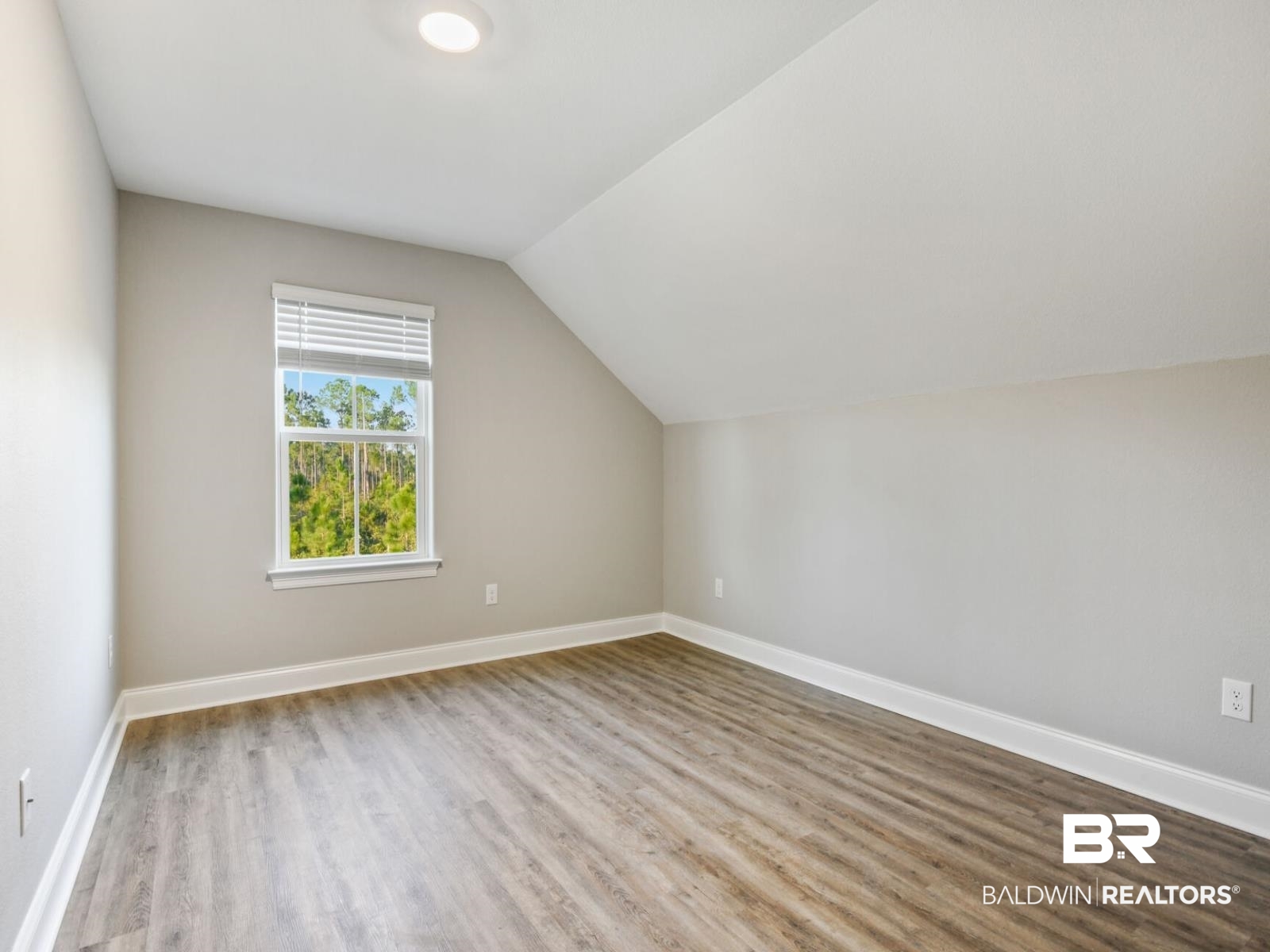 12943 Gondala Street Elberta, AL 36530 - Photo 19 of 23 Additional living space featuring vaulted ceiling and light wood-type flooring