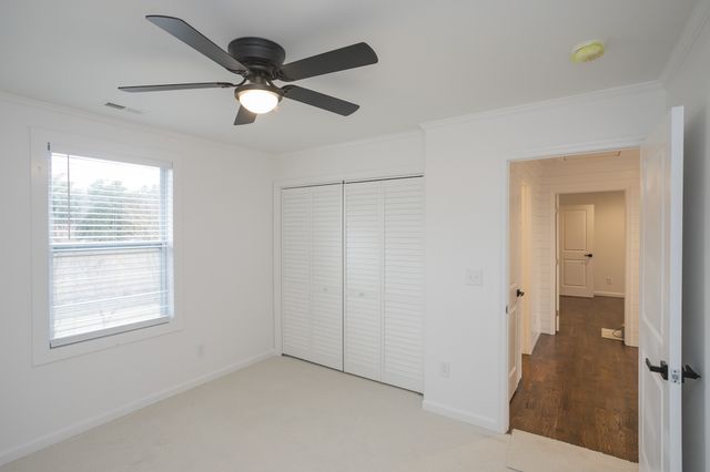 a view of a big room with wooden floor