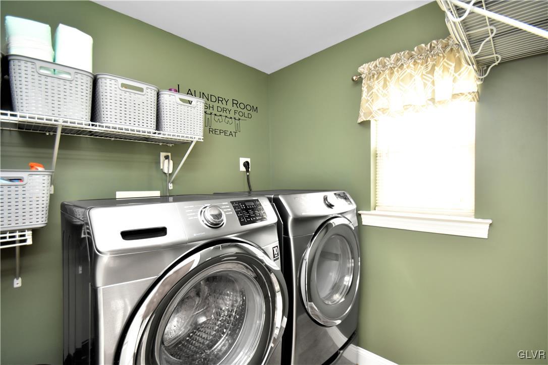 249 East Dell Road Bath, PA 18014 - Photo 25 of 50 a utility room with dryer and washer