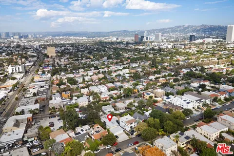 an aerial view of multiple house