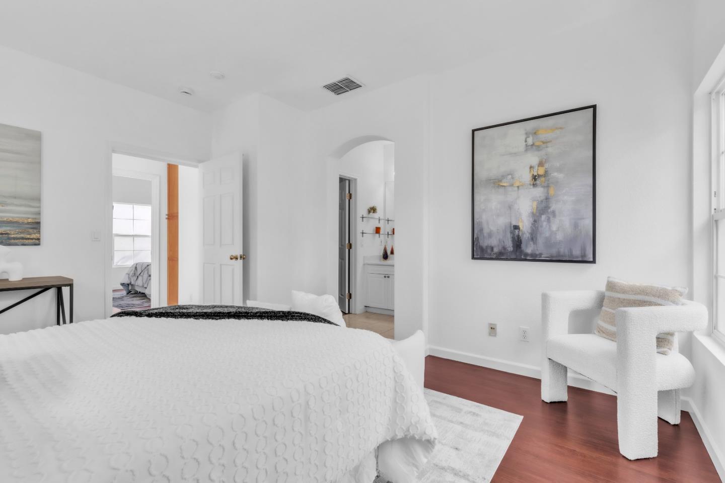 845 Fire Walk Milpitas, CA 95035 - Photo 20 of 40 a bedroom with a large bed and a couch